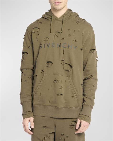 givenchy hoodie babyblau|givenchy men's destroyed hoodie.